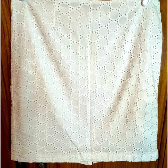 White Eyelet Skirt-Willi Smith-Size 2 - Picture 1 of 5